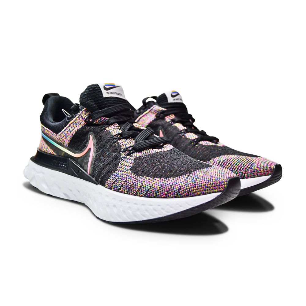 Mens Nike React Infinity Run FK BT DD6790 001 Black Multicolor Pink Blast