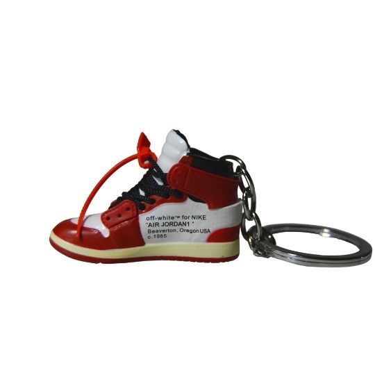Novelty Sneaker Keyring Stocking Filler 3D Jordan 1 "The Ten" Off White Chicago-Unisex-Other-sneakers Foot World