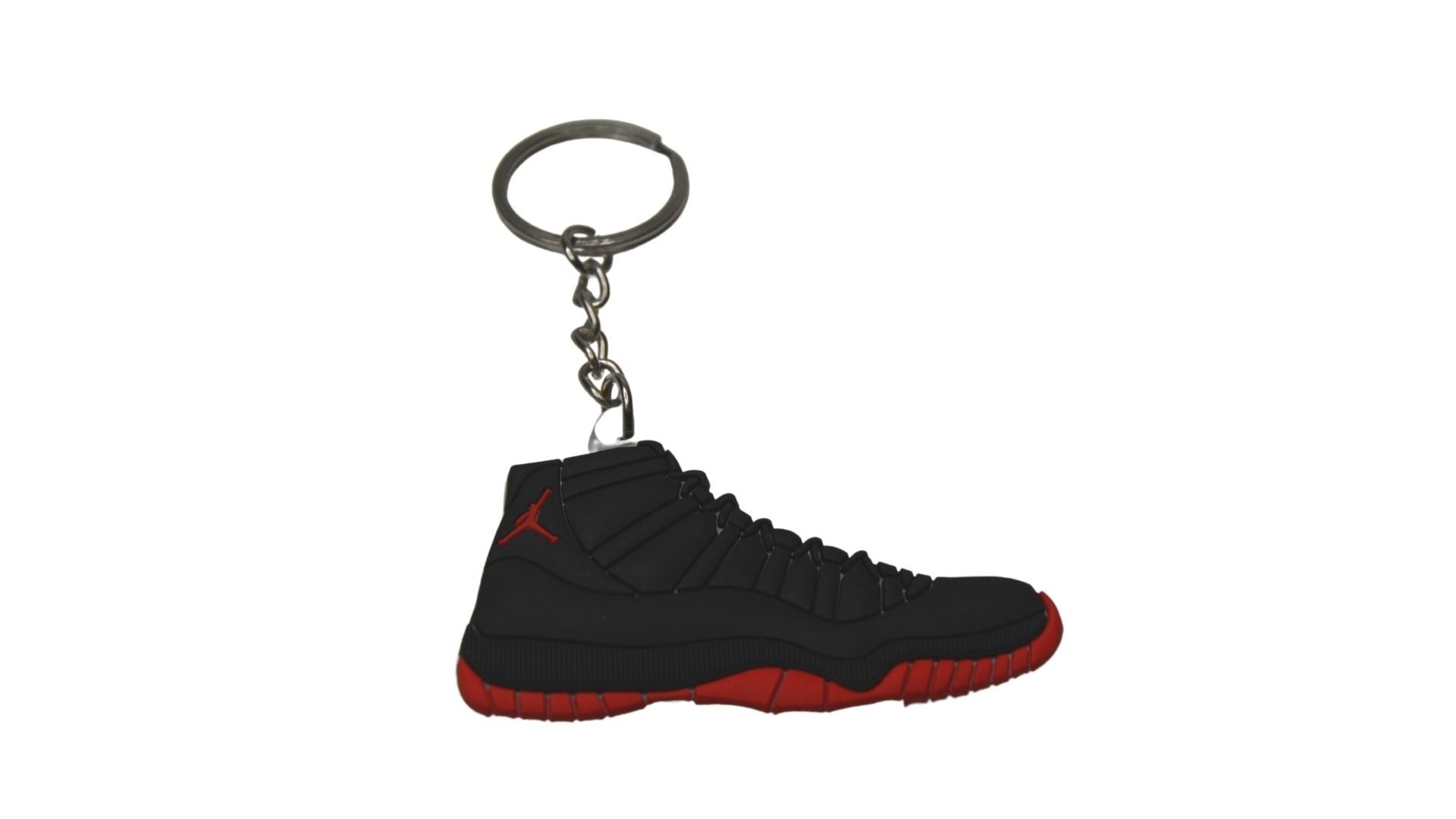 Novelty Sneaker Keyring Stocking Filler J11B Jordan 11 Bred-Unisex-OTHER-Foot World