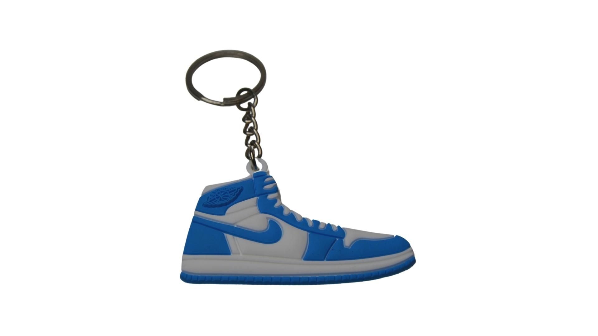 Novelty Sneaker Keyring Stocking Filler - J1WB - Jordan 1 White Blue-Unisex-OTHER-Foot World