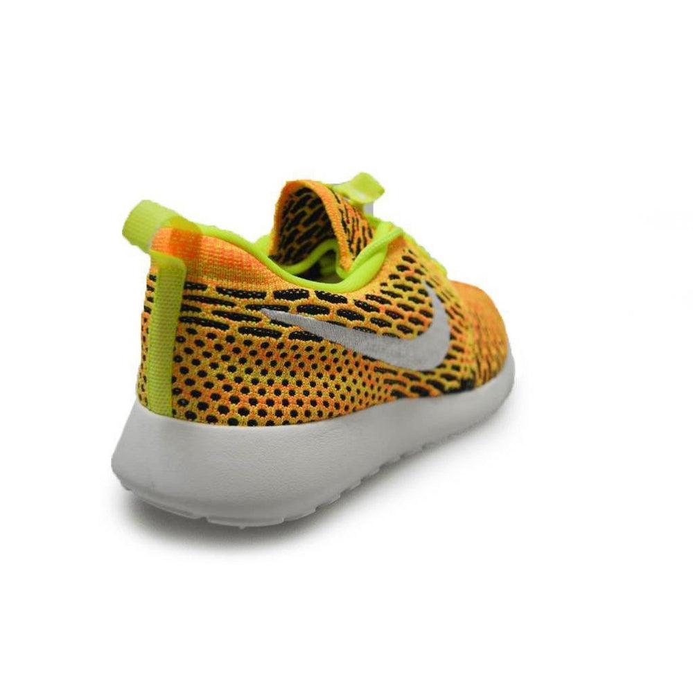Womens Nike Roshe One Flyknit - 704927702 - Yellow Orange Black Trainers-Nike Brands, Roshe, Running Footwear-Foot World UK